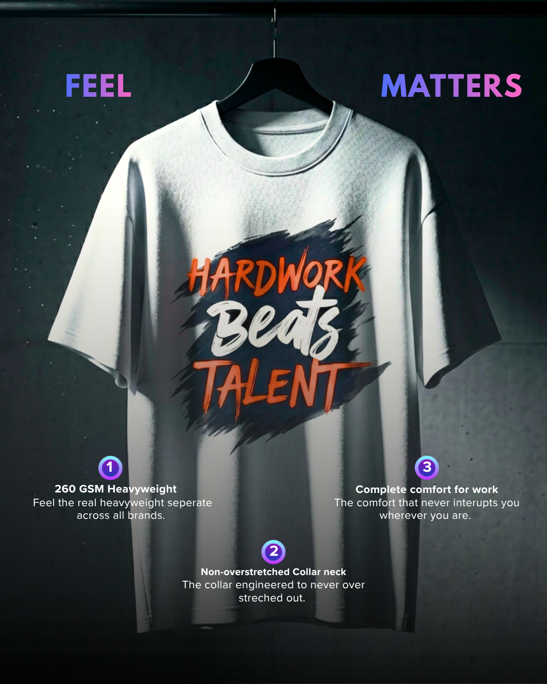 Chapter I: The Hardwork Edition 260 GSM heavyweight Unisex Tshirt.